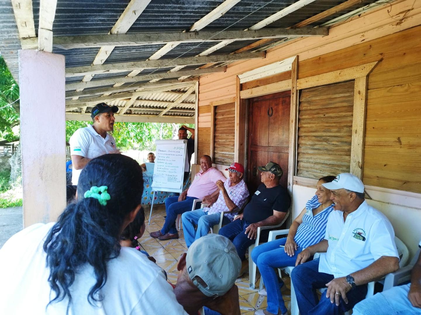 farmers sitting in a training