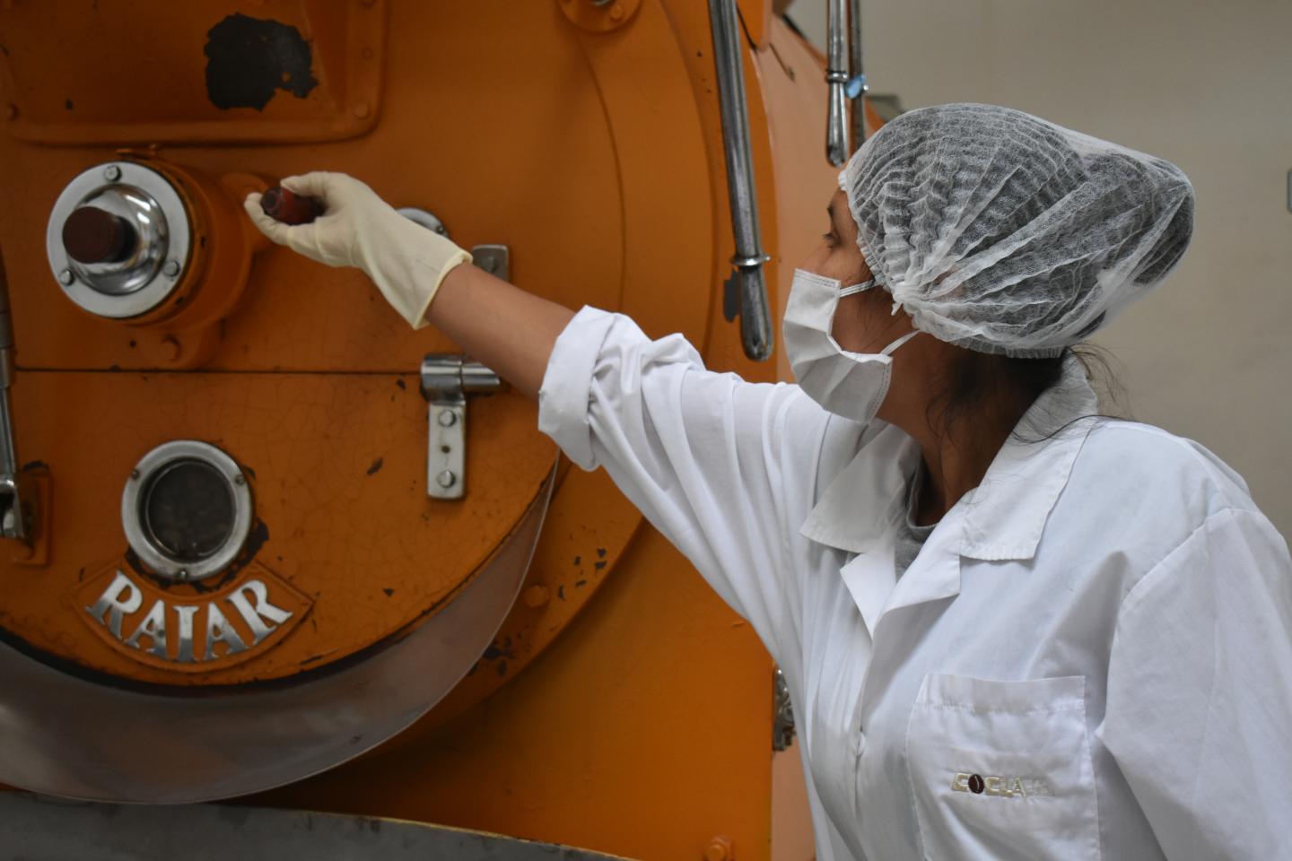 worker handling equipment