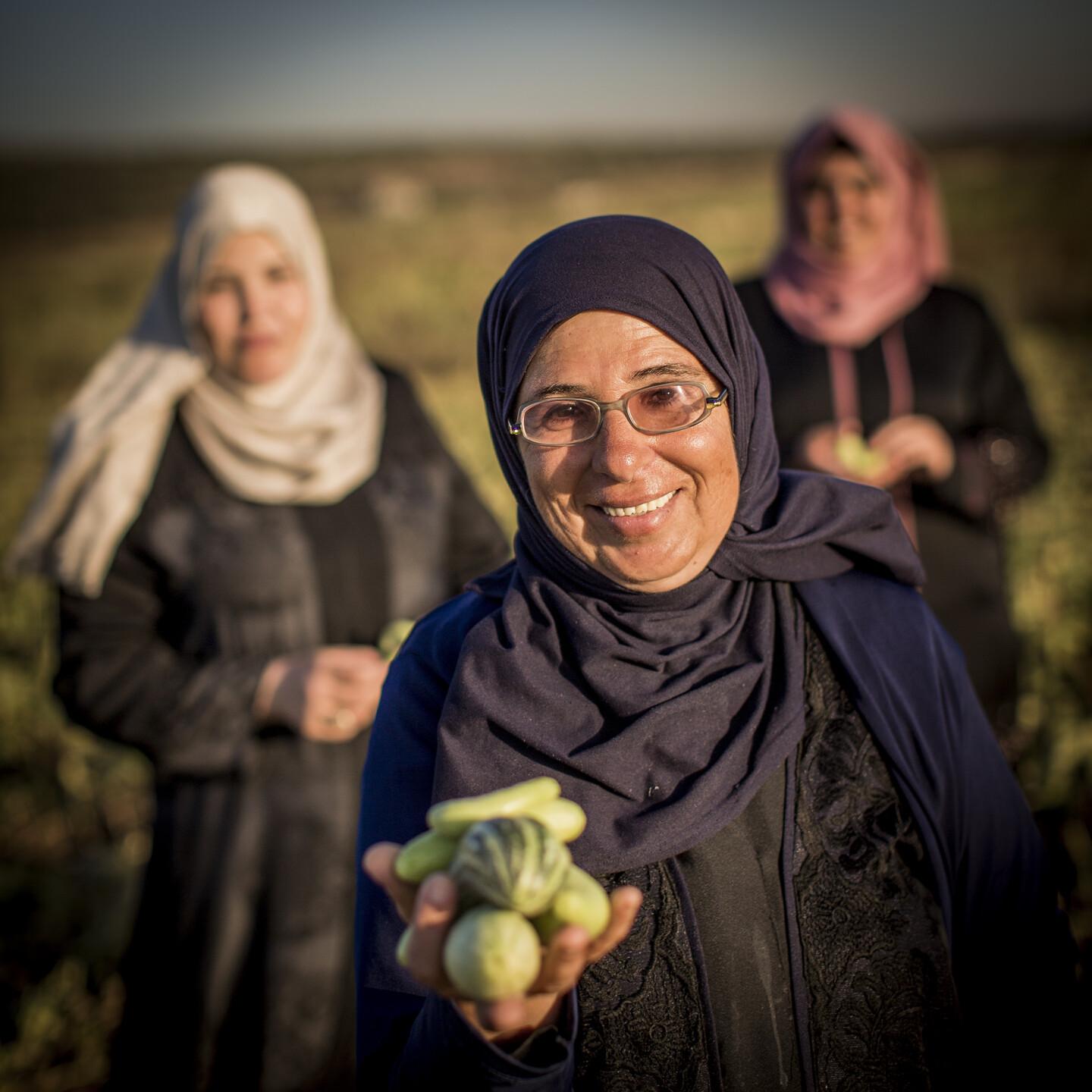 Ibtisam Mousa is a member and one of the leaders of the We Effect-backed cooperative in the village of Deir Ballout.