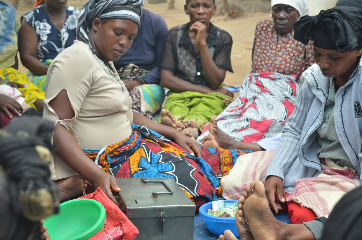 Women farmers learning about finance and savings