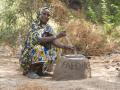 Woman with improved oven